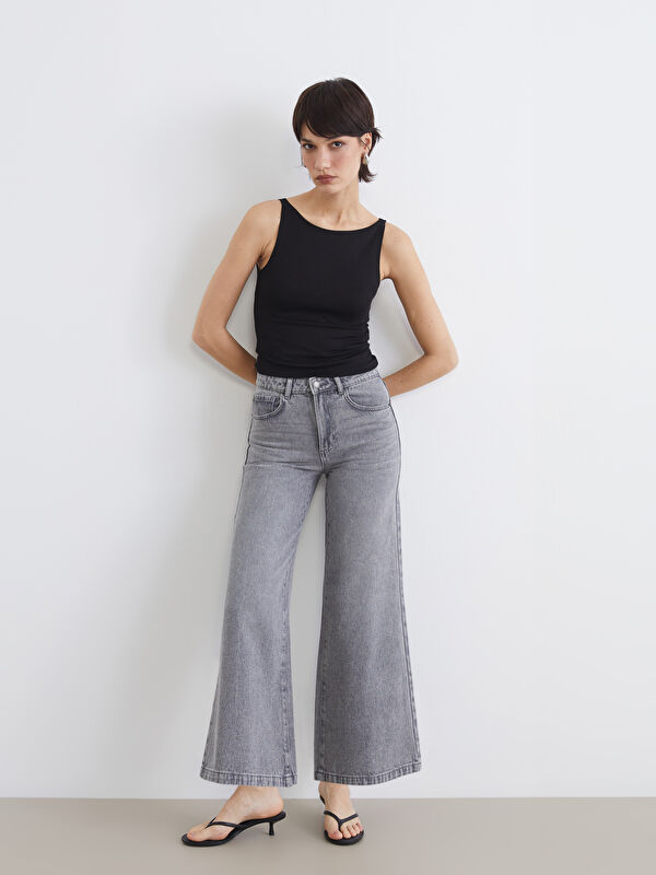 LCW Jeans әйелдерге арналған кең балақ джинсы шалбар