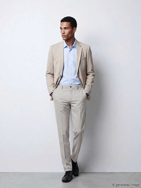 LCW BUSINESS Slim Fit Erkek Takım Elbise Pantolonu