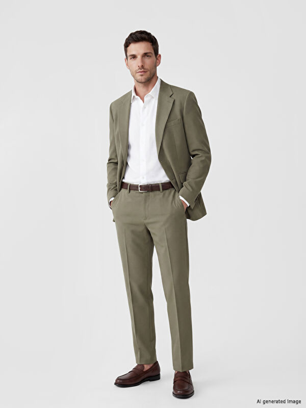 LCW BUSINESS Regular Fit Gabardin Erkek Takım Elbise Pantolonu