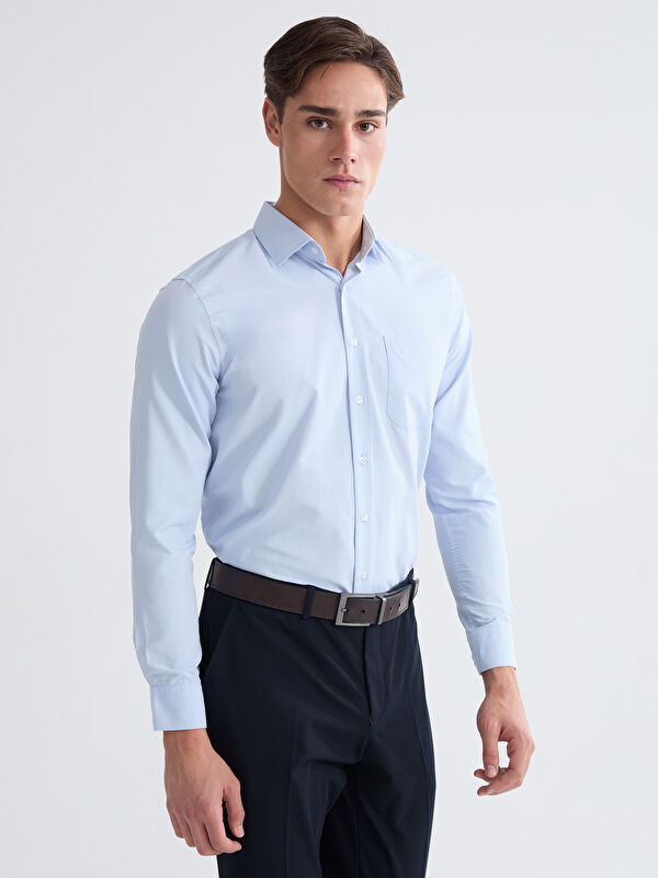 LCW BUSINESS Regular Fit Armürlü Erkek Gömlek