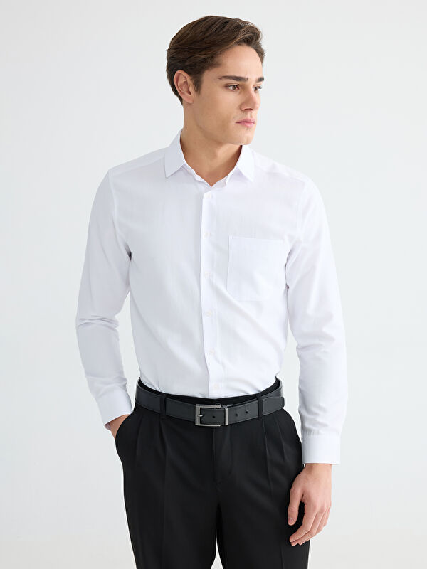 LCW BUSINESS Regular Fit Armürlü Erkek Gömlek