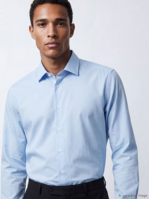 LCW BUSINESS Slim Fit Gabardin Erkek Gömlek