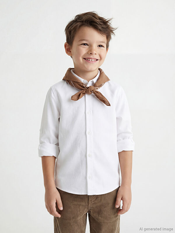 LCW Kids Basic Uzun Kollu Erkek Çocuk Gömlek
