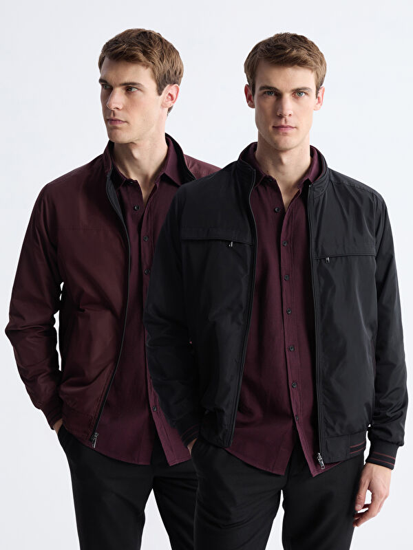 LCWAIKIKI Classic Stehkragen Wendbare Herrenjacke