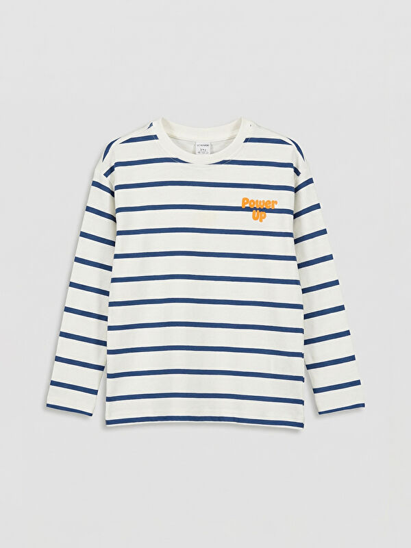 LCW Kids Çizgili Erkek Çocuk Tişört