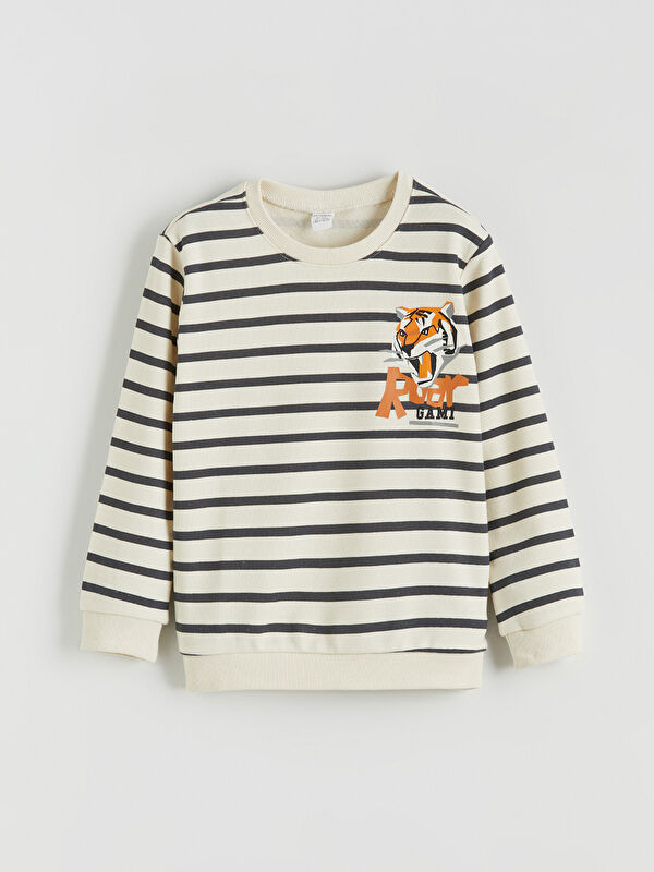 LCW Kids Bisiklet Yaka Erkek Çocuk Sweatshirt