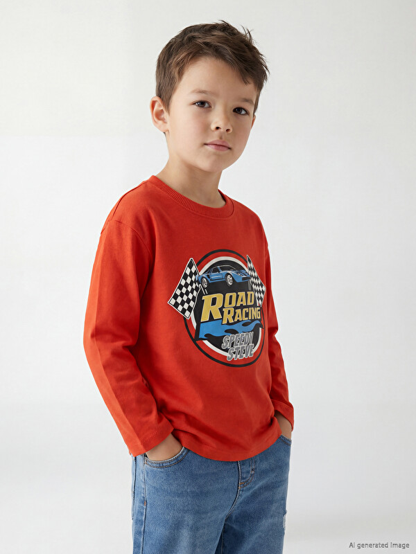 LCW Kids Baskılı Erkek Çocuk Tişört