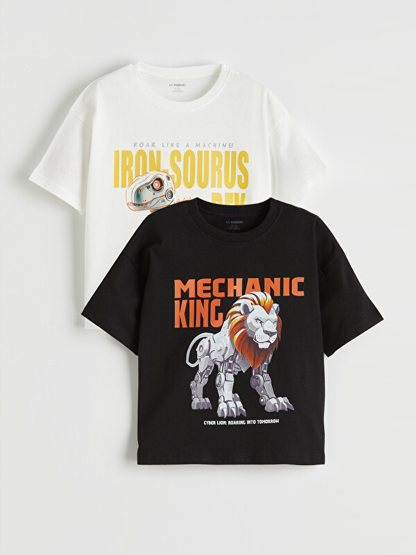 LCW Kids Printed Baby Boys' T-Shirt 2 Pack