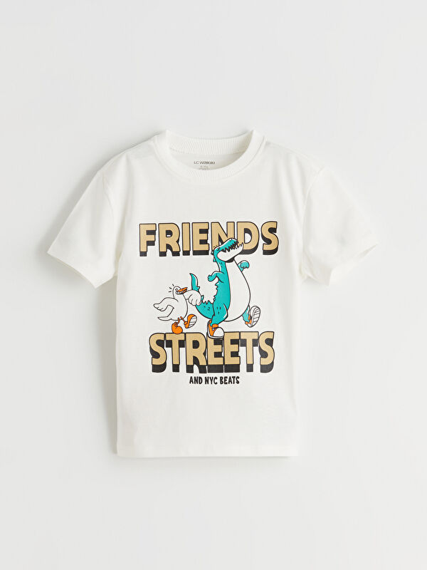 LCW Kids Regular Fit Baskılı Erkek Çocuk Tişört
