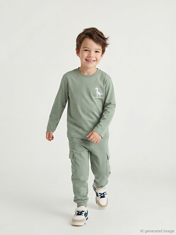LCW Kids Beli Lastikli Erkek Çocuk Kargo Eşofman Altı