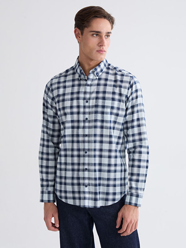 LCWAIKIKI Classic Regular Fit Ekose Erkek Gömlek