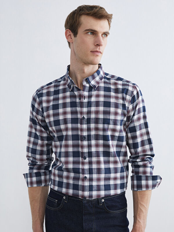 LCWAIKIKI Classic Regular Fit Ekose Erkek Gömlek