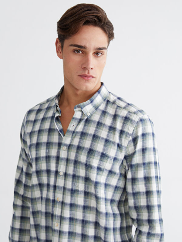 LCWAIKIKI Classic Regular Fit Ekose Erkek Gömlek
