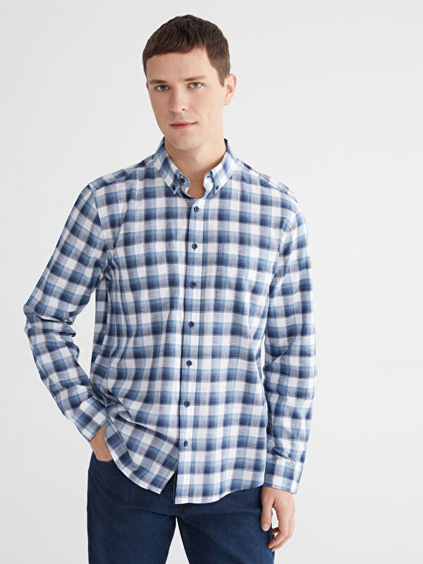 LCWAIKIKI Classic Regular Fit Ekose Erkek Gömlek