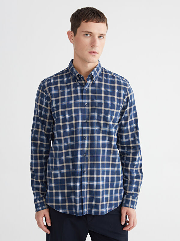LCWAIKIKI Classic Regular Fit Ekose Erkek Gömlek