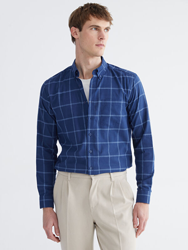 LCWAIKIKI Classic Regular Fit Ekose Erkek Gömlek
