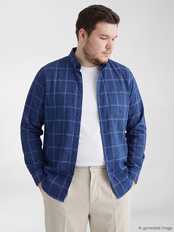 LCWAIKIKI Classic Regular Fit Ekose Erkek Gömlek