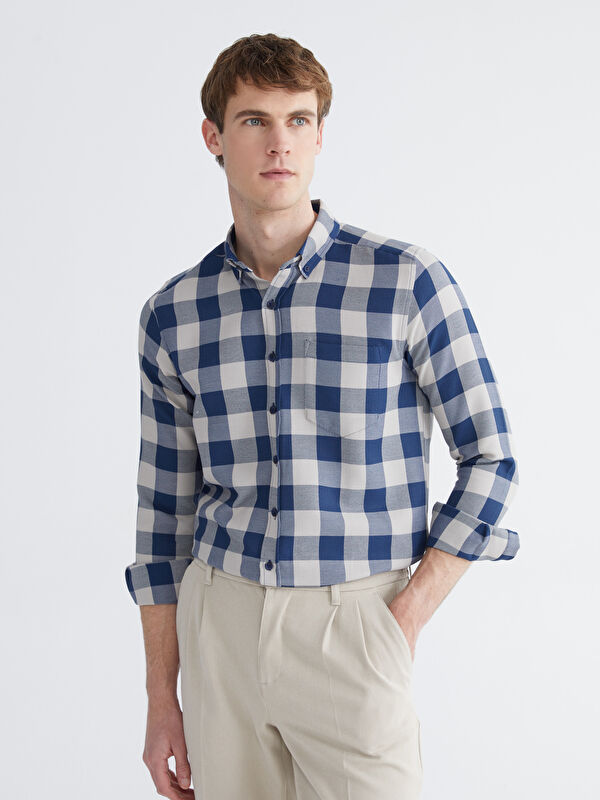 LCWAIKIKI Classic Regular Fit Ekose Erkek Gömlek