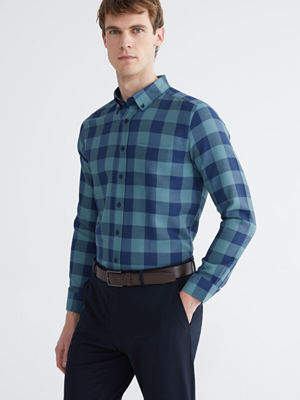 LCWAIKIKI Classic Regular Fit Ekose Erkek Gömlek