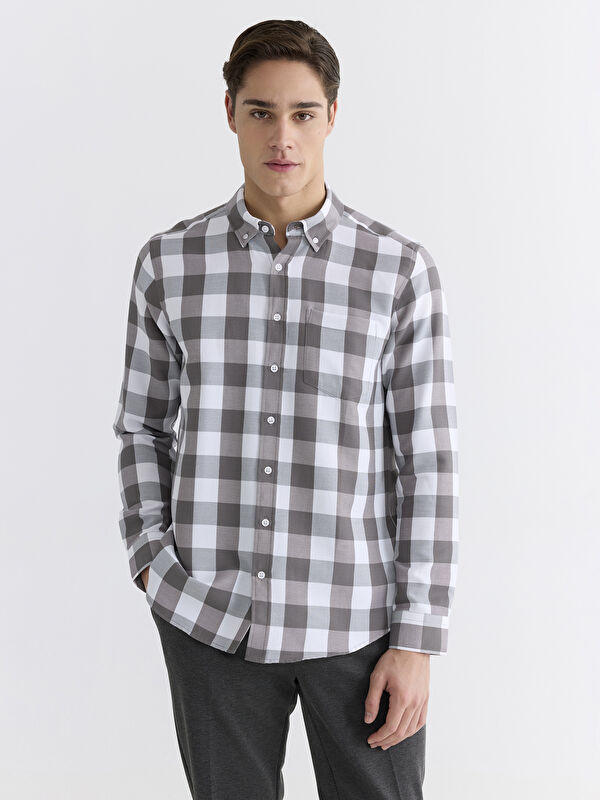 LCWAIKIKI Classic Regular Fit Ekose Erkek Gömlek