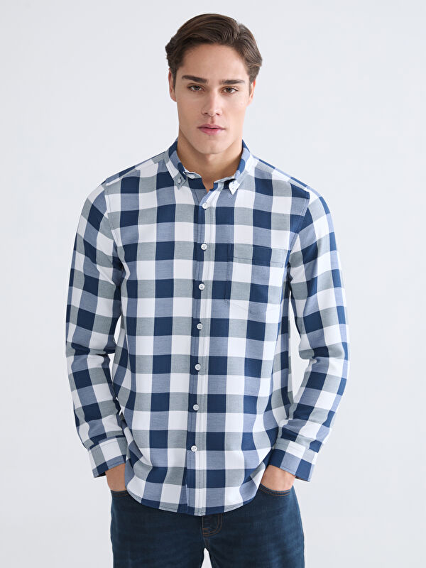 LCWAIKIKI Classic Regular Fit Ekose Erkek Gömlek