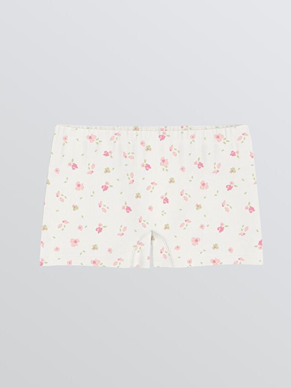 LCW Kids Çiçek Desenli Kız Çocuk Boxer