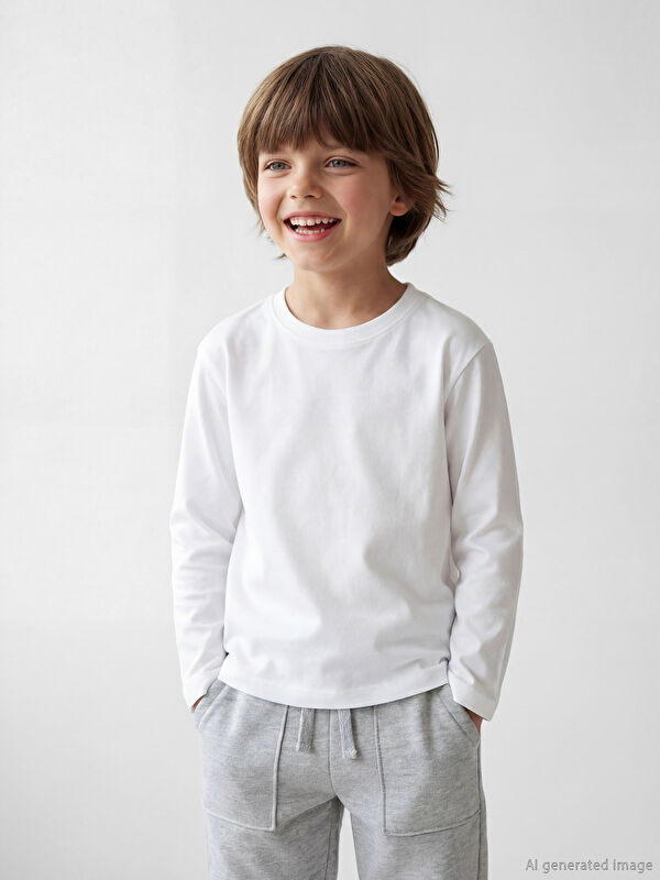 LCW Kids Bisiklet Yaka Erkek Çocuk Tişört