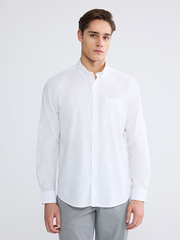 LCWAIKIKI Classic Reguläre Passform Popeline Herrenhemd