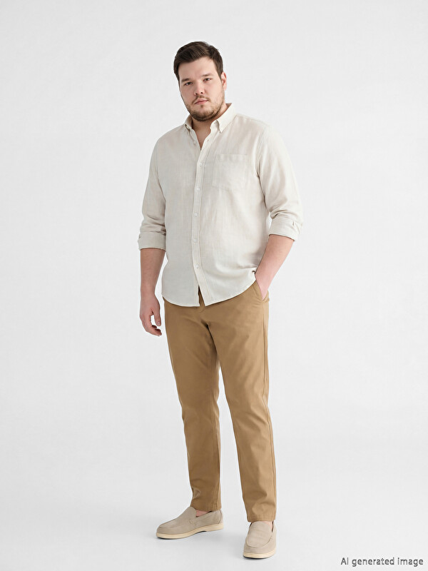 LCWAIKIKI Classic Standart Kalıp Gabardin Erkek Chino Pantolon