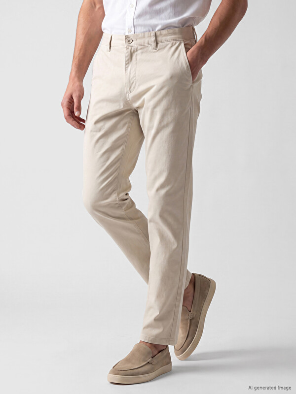 LCWAIKIKI Classic Standard Fit Gabardine Men's Chino Trousers
