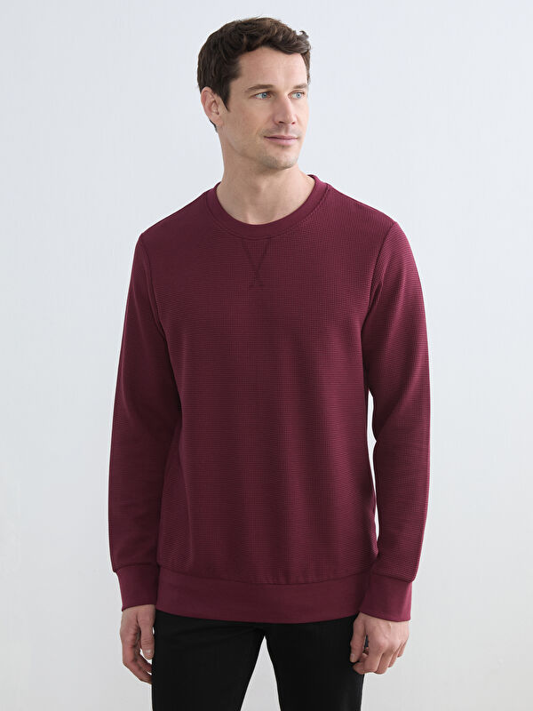 LCWAIKIKI Classic Bisiklet Yaka Erkek Sweatshirt