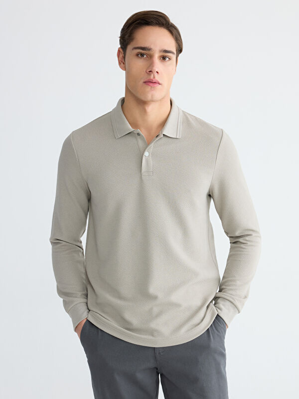 LCWAIKIKI Classic Polo Yaka Erkek Sweatshirt