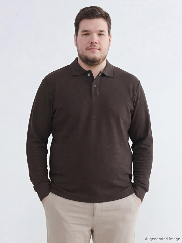 LCWAIKIKI Classic Polo Yaka Erkek Sweatshirt