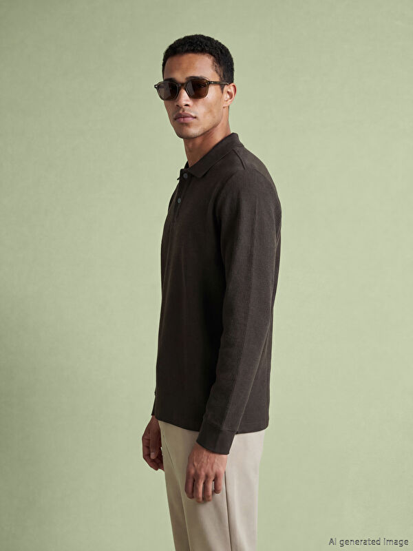 LCWAIKIKI Classic Polo Yaka Erkek Sweatshirt