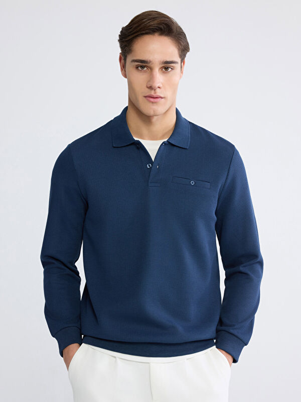 LCWAIKIKI Classic Polo Yaka Erkek Sweatshirt