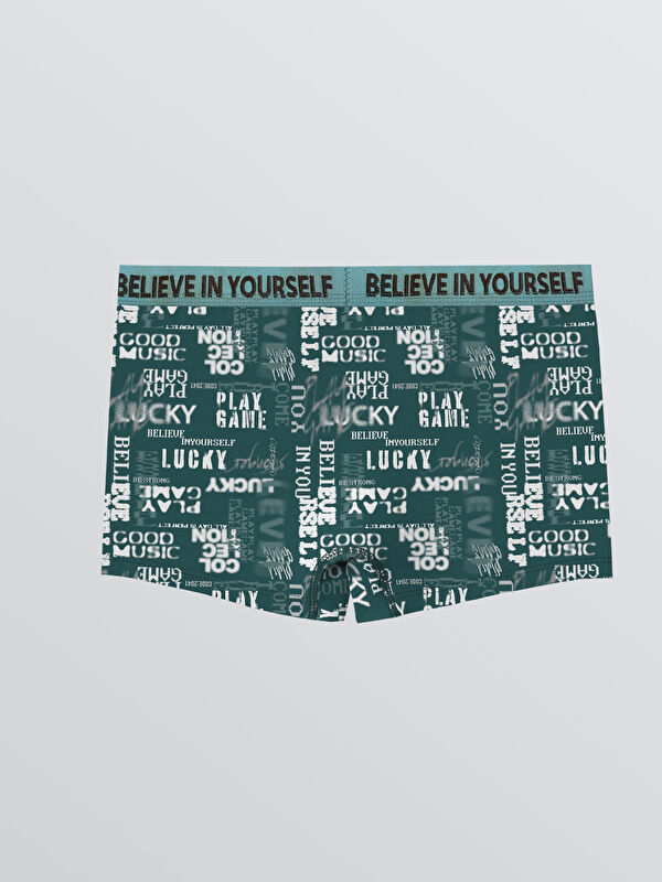 LCW Kids Yazı Baskılı Erkek Çocuk Boxer