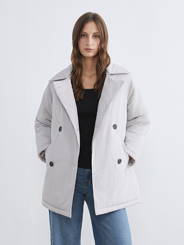 LCW EVERYDAY Women's Padded Jacket with Shirt Collar