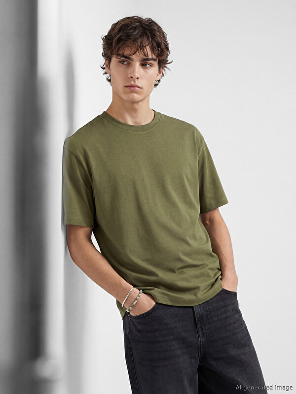 XSIDE Loose Fit Basic Kalın  Tişört