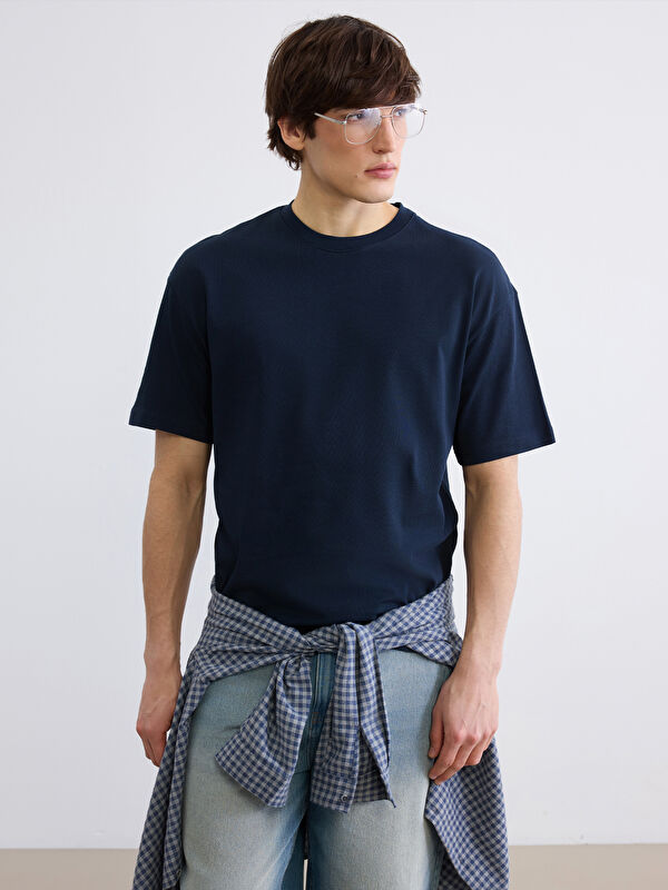 XSIDE 100% мақта boxy fit basic қалың футболка