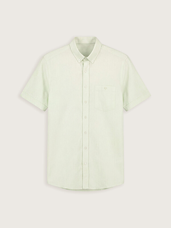 LCWAIKIKI Classic Regular Fit Keten Karışımlı Erkek Gömlek