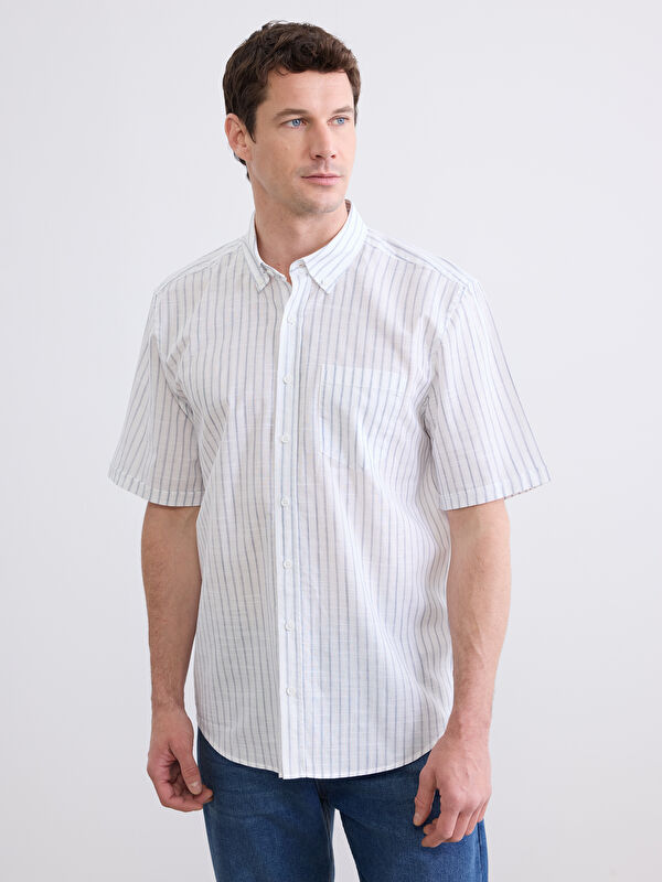 LCWAIKIKI Classic Man BLUE Shirt