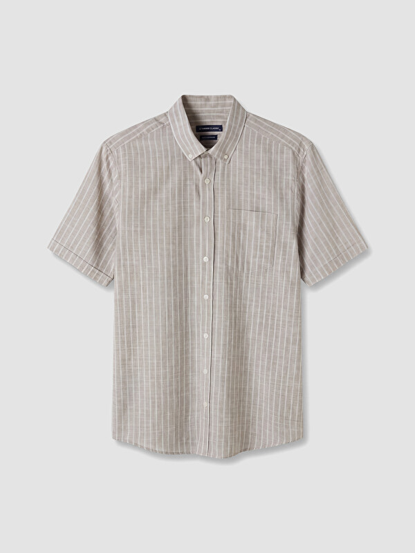 LCWAIKIKI Classic Regular Fit Çizgili Poplin Erkek Gömlek