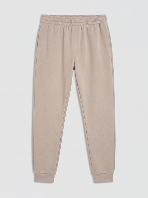 LCWAIKIKI Classic Man Beige Jogger Sweatpants