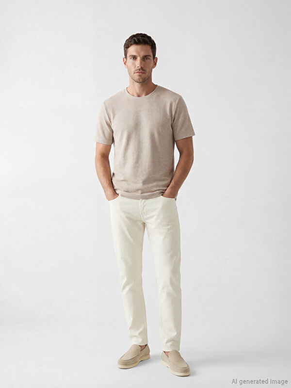 LCWAIKIKI Classic Dar Kalıp Gabardin Erkek Chino Pantolon