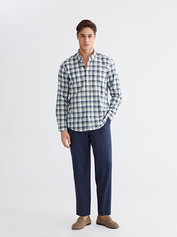 LCWAIKIKI Classic Regular Fit Keten Karışımlı Erkek Chino Pantolon