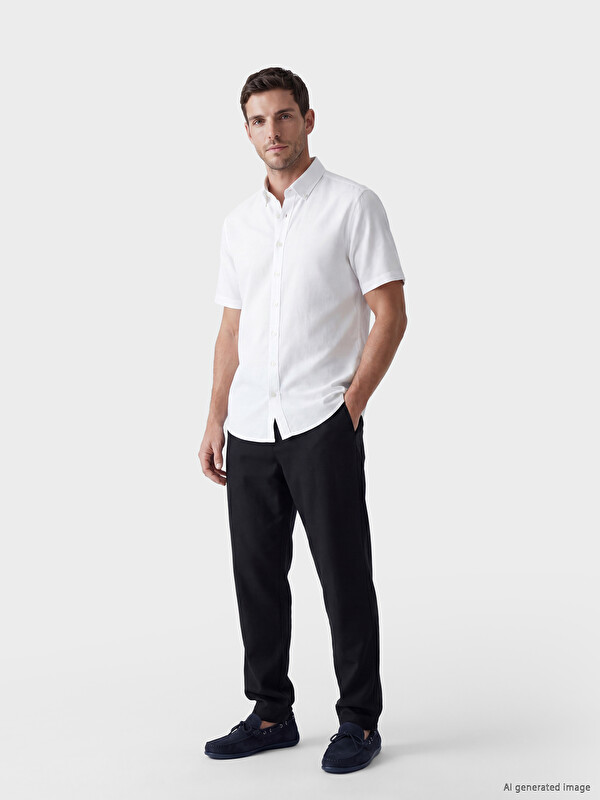 LCWAIKIKI Classic Regular Fit Keten Karışımlı Erkek Chino Pantolon