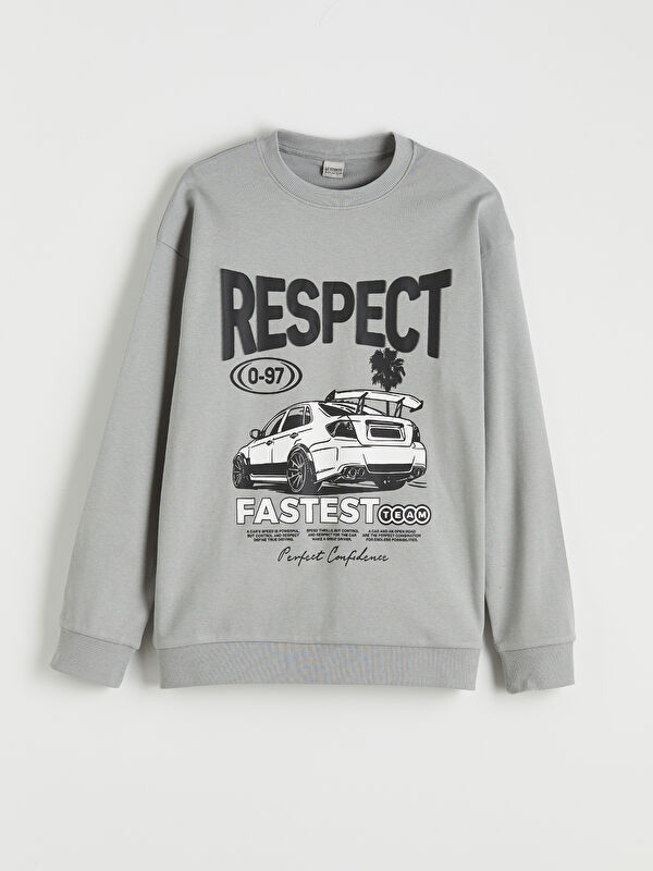 LCW Kids Boys' Crew Neck Printed Sweatshirt
