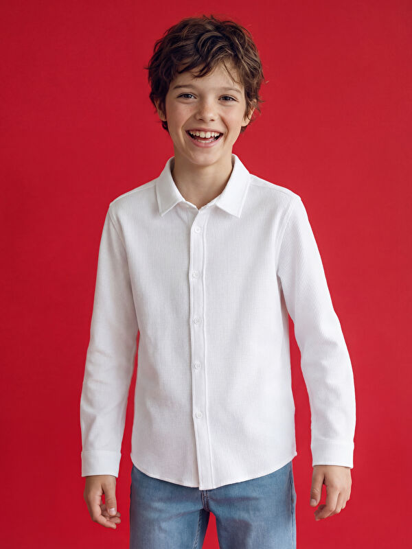 LCW Kids Erkek Çocuk Armürlü Gömlek
