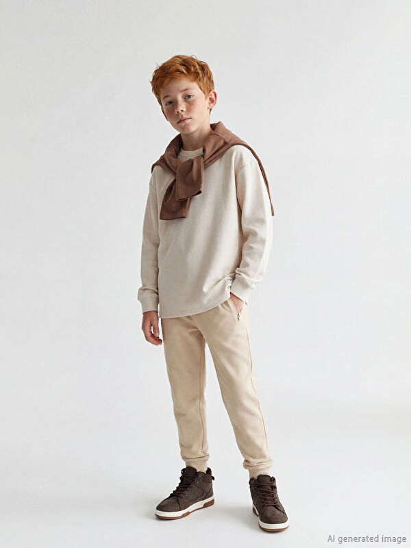 LCW Kids Beli Lastikli Erkek Çocuk Jogger Eşofman Altı