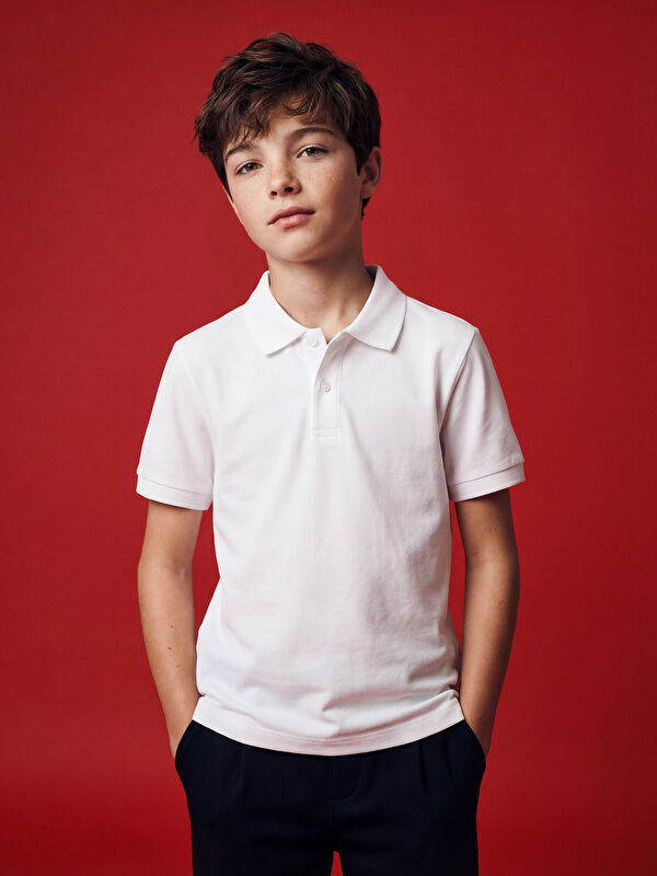 LCW Kids Polo Yaka Erkek Çocuk Pike Tişört